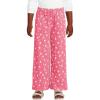 imageLands End Girls Pull On Knit Gauze Wide Leg PantsRouge Pink Floral