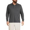 imageLands End Mens Long Sleeve Supima Cotton Polo ShirtDark Charcoal Heather