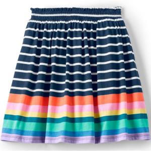 imageLands End Girls Smocked SkortsNavy Multi Stripes