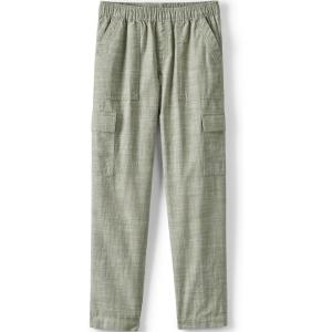 imageLands End Girls Woven Pull On Utility Cargo PantsOlive