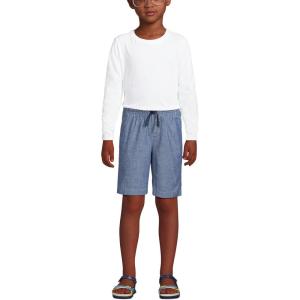 imageLands End Kids Pull On Chambray Elastic Waist ShortsClassic Blue Chambray