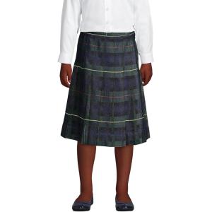 imageLands End School Uniform Girls Plaid Pleated Skirt Below The KneeHunterClassic Navy Plaid