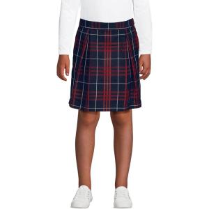 imageLands End School Uniform Girls Plaid Skort Top of KneeClassic Navy Large Plaid