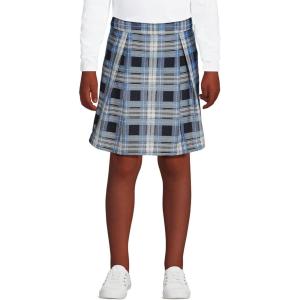 imageLands End School Uniform Girls Plaid Skort Top of KneeClear Blue Plaid