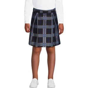 imageLands End School Uniform Girls Plaid Skort Top of KneeFrench Blue Plaid