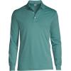 imageLands End Mens Long Sleeve Supima Cotton Polo ShirtTeal Shadow