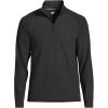 imageLands End Mens Long Sleeve Waffle Quarter ZipBlack Slate