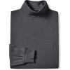 imageLands End Mens Supima Cotton Turtleneck ShirtDark Charcoal Heather