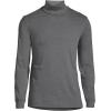 imageLands End Mens Supima Cotton Turtleneck ShirtDark Charcoal Heather