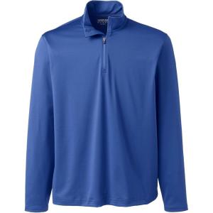 imageLands End Unisex Rapid Dry Quarter Zip PulloverDark Cobalt Blue