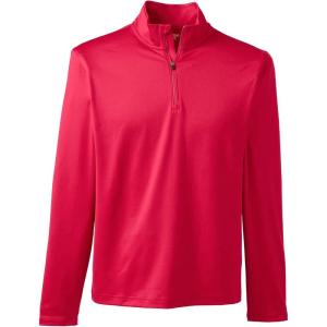 imageLands End Unisex Rapid Dry Quarter Zip PulloverRich Red