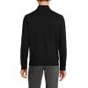 imageLands End Mens Long Sleeve Fine Gauge Cotton Quarter Zip SweaterBlack