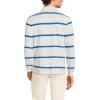 imageLands End Mens Long Sleeve Textured Rugby PoloIvoryVista Blue Rugby Stripe