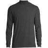 imageLands End Mens SuperT CottonBlend Mock Turtleneck ShirtDark Charcoal Heather