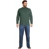 imageLands End Mens SuperT CottonBlend Mock Turtleneck ShirtDeep Woodland Green