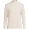 imageLands End Mens SuperT CottonBlend Mock Turtleneck ShirtFlax Heather