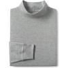 imageLands End Mens SuperT CottonBlend Mock Turtleneck ShirtGray Heather