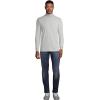 imageLands End Mens SuperT CottonBlend Mock Turtleneck ShirtGray Heather