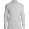 imageLands End Mens SuperT CottonBlend Mock Turtleneck ShirtGray Heather