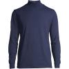 imageLands End Mens SuperT CottonBlend Mock Turtleneck ShirtRadiant Navy