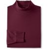 imageLands End Mens SuperT CottonBlend Mock Turtleneck ShirtRich Burgundy