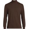 imageLands End Mens SuperT CottonBlend Mock Turtleneck ShirtRich Coffee