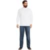 imageLands End Mens SuperT CottonBlend Mock Turtleneck ShirtWhite