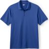 imageLands End Unisex Short Sleeve Basic Polyester Zip PoloDark Cobalt Blue