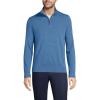 imageLands End Mens Long Sleeve Fine Gauge Cotton Quarter Zip SweaterMariner Blue