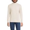 imageLands End Mens SuperT CottonBlend Mock Turtleneck ShirtFlax Heather