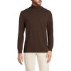 imageLands End Mens SuperT CottonBlend Mock Turtleneck ShirtRich Coffee