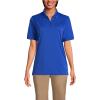 imageLands End Unisex Short Sleeve Basic Polyester Zip PoloDark Cobalt Blue