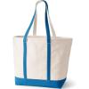 imageLands End Open Top Long Handle Canvas Tote BagNaturalBeacon Blue