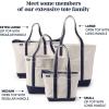 imageLands End Open Top Long Handle Canvas Tote BagNaturalSilver Graphite