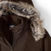 imageLands End Womens Hooded Half Zip Faux Fur Sherpa Fleece PulloverDeep Chocolate