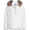 imageLands End Womens Hooded Half Zip Faux Fur Sherpa Fleece PulloverWhite