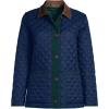 imageLands End Womens Reversible Barn Quilted JacketDark Green ForestNavy