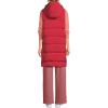 imageLands End Womens Wide Channel 600 Down Puffer Long VestOxblood Red