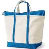 imageLands End Zip Top Canvas Tote BagNaturalBeacon Blue