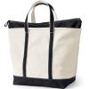 imageLands End Zip Top Canvas Tote BagNaturalBlack