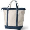 imageLands End Zip Top Canvas Tote BagNaturalRadiant Navy