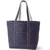 imageLands End Open Top Long Handle Canvas Tote BagTrue Navy