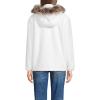 imageLands End Womens Hooded Half Zip Faux Fur Sherpa Fleece PulloverWhite