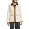 imageLands End Womens Reversible Barn Quilted JacketHoney BeigeIvory Pearl