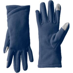 imageLands End Womens Anyweather Fleece EZ Touch Screen GlovesDeep Sea Navy