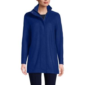 imageLands End Womens Luxe Fleece CoatDeep Sky Heather