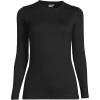 imageLands End Womens Baselayer Cozy Thermaskin Crewneck TopBlack