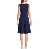 imageLands End Womens Cotton Modal Pleated Fit and Flare DressDeep Sea Navy