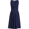 imageLands End Womens Cotton Modal Pleated Fit and Flare DressDeep Sea Navy