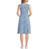 imageLands End Womens Cotton Modal Pleated Fit and Flare DressIvoryVista Blue Flowers